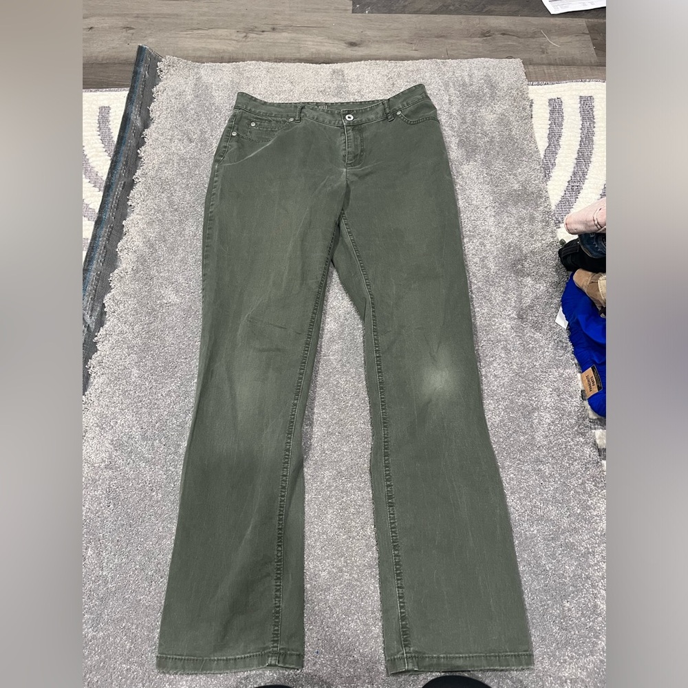 J. Jill‎ authentic fit slim jeans in army green